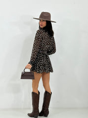 MINI DRESS SHEER POIS NEW P/E26