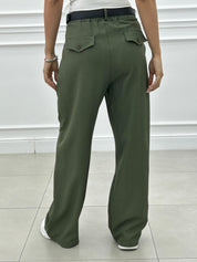 PANTALONE CON PINCES E CINTURA NEW AI26