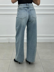 JEANS CRYSTAL WIDE LEG NEW PE/26