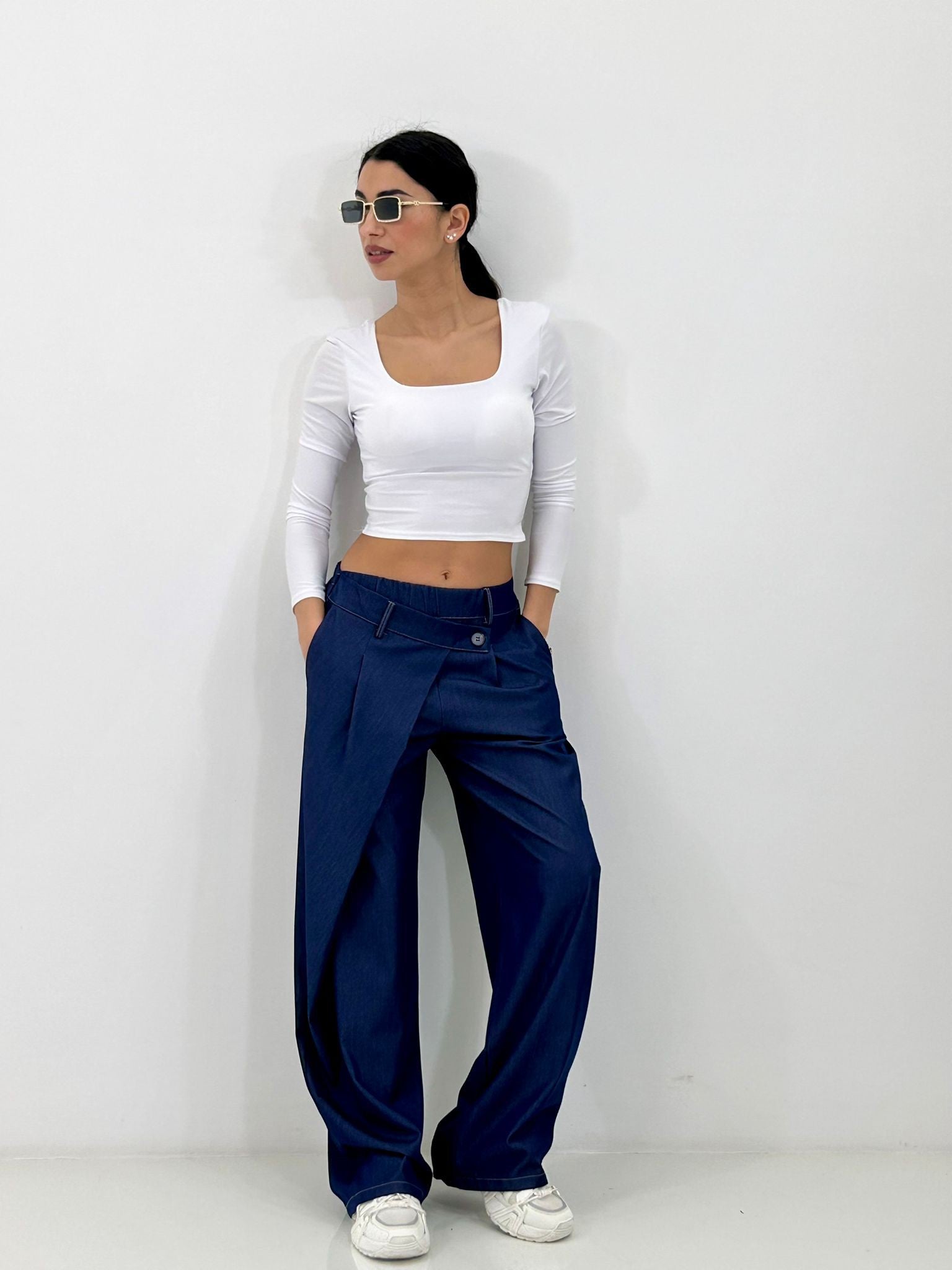 PANTALONE WRAP DENIM NEW P/E26