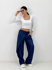 PANTALONE WRAP DENIM NEW P/E26