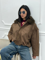 GIUBBIUNO FUR COLLAR CHIC NEW AI26