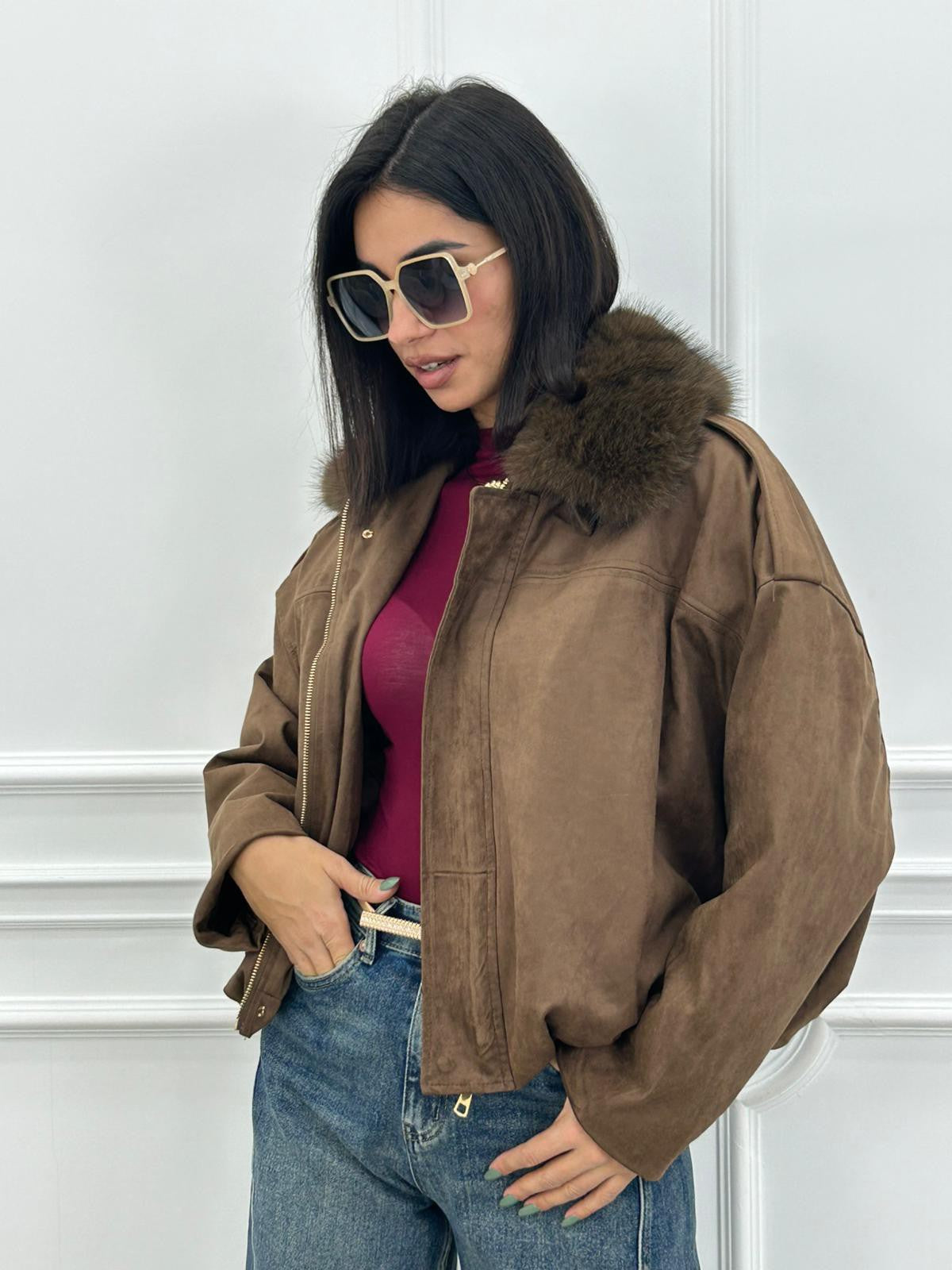 GIUBBIUNO FUR COLLAR CHIC NEW AI26