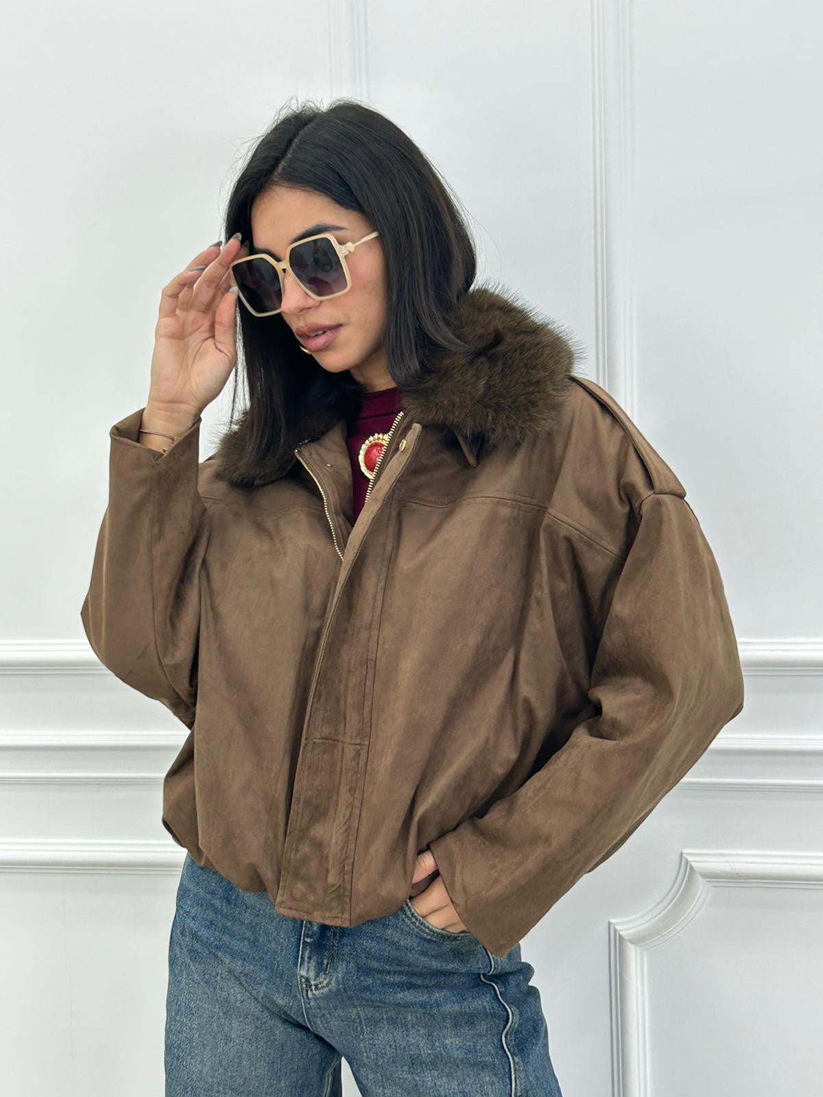 GIUBBIUNO FUR COLLAR CHIC NEW AI26
