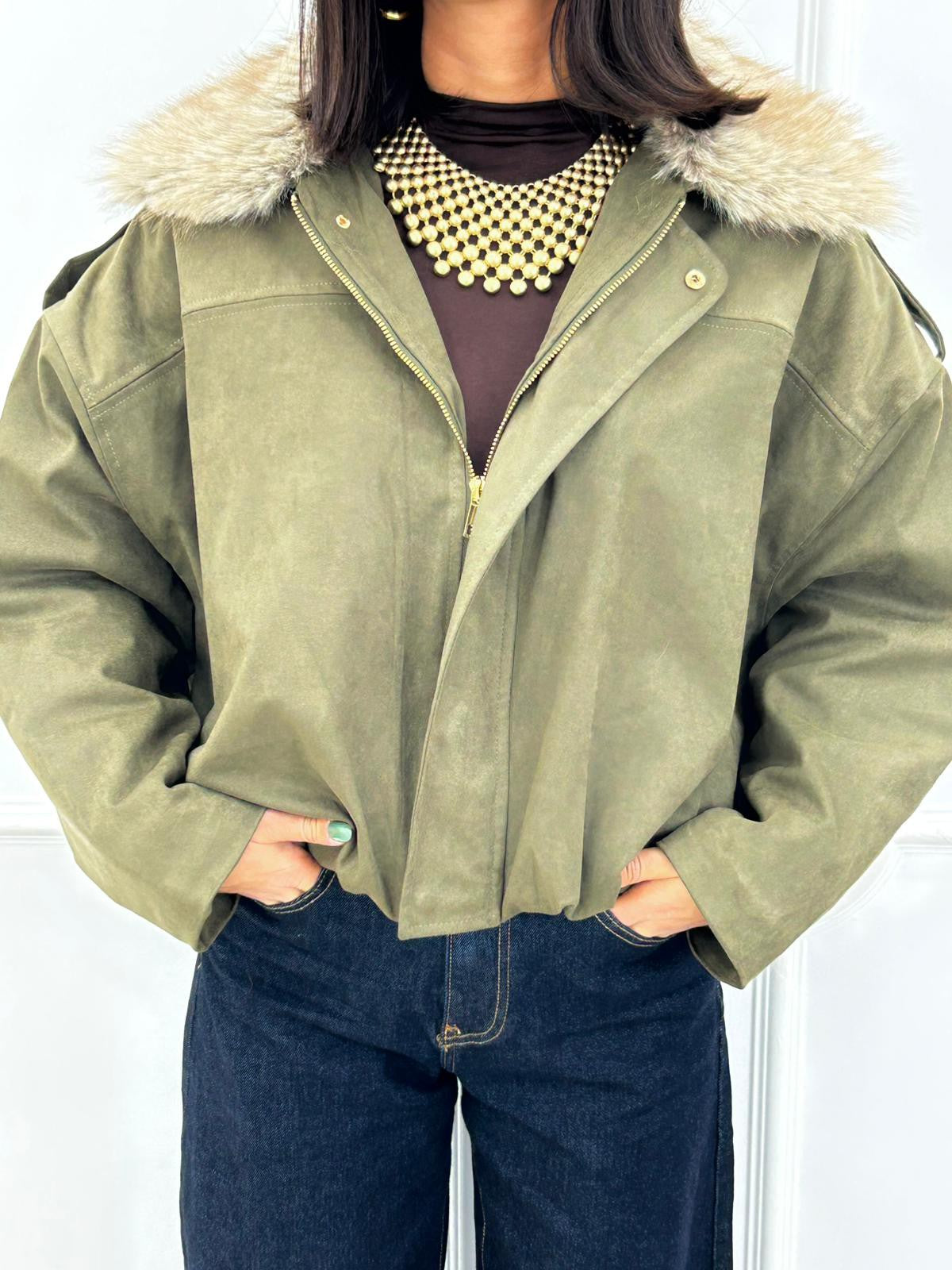 GIUBBIUNO FUR COLLAR CHIC NEW AI26