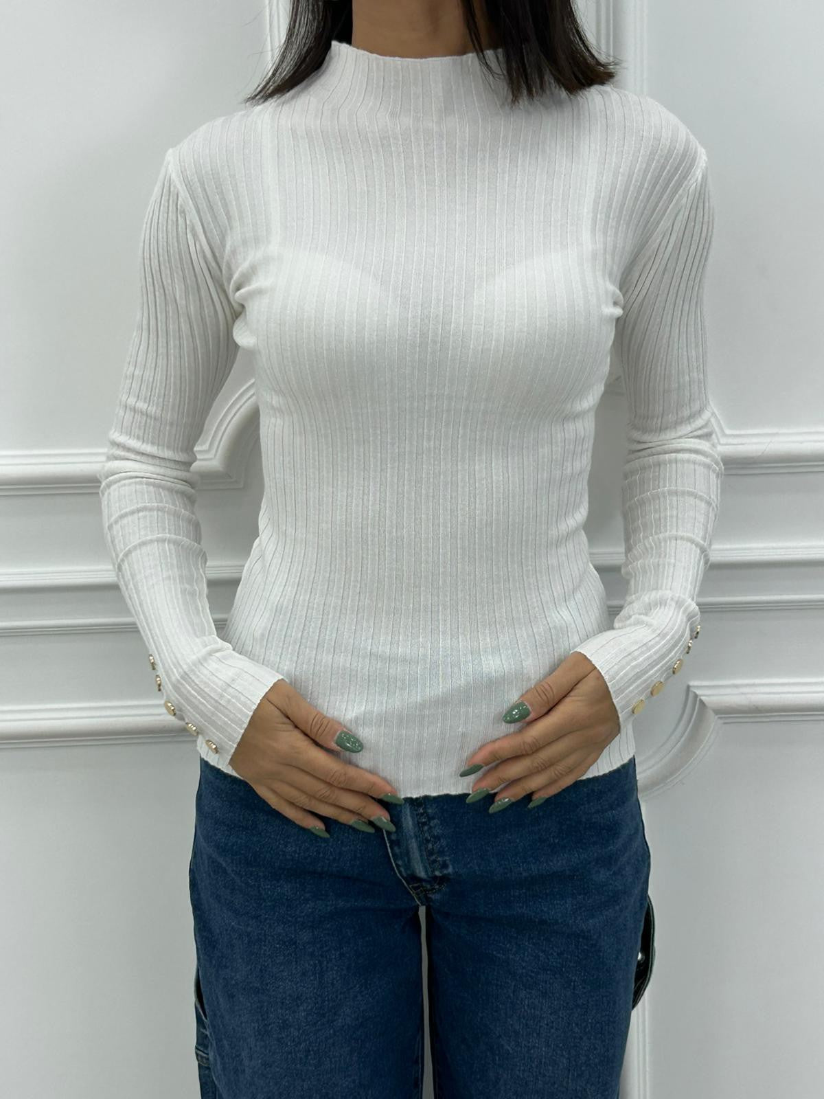 MAGLIA SHINY BUTTONS NEW AI26