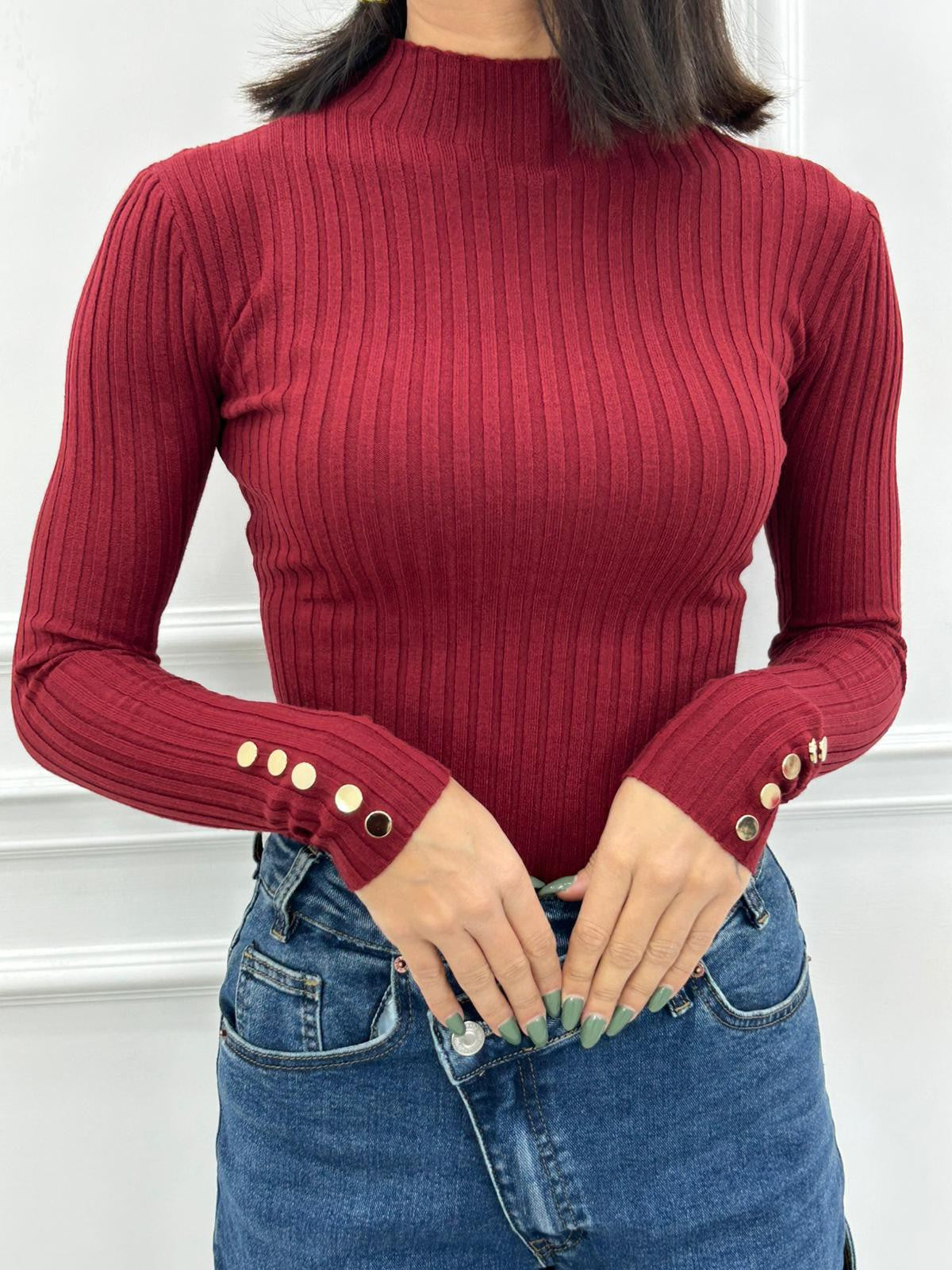 MAGLIA SHINY BUTTONS NEW AI26