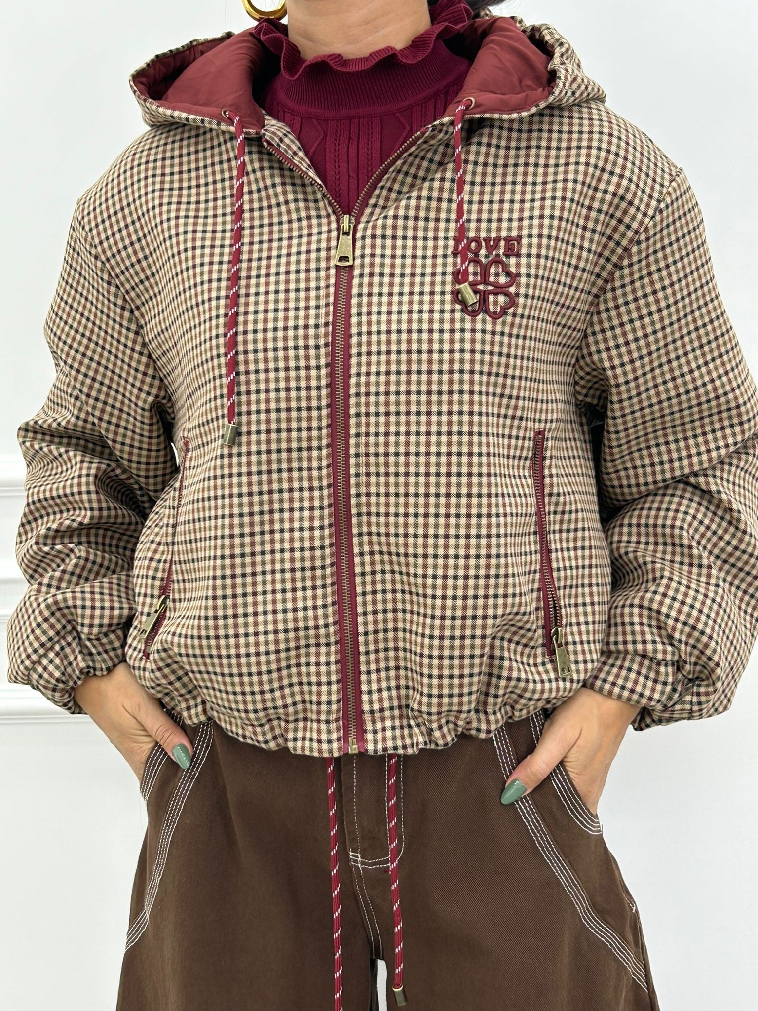 GIUBBINO ZIP-UP TARTAN NEW AI26