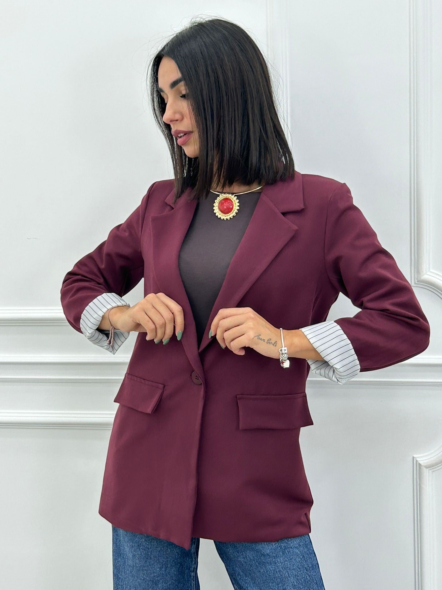 GIACCA VELVET STRIPE NEW AI26