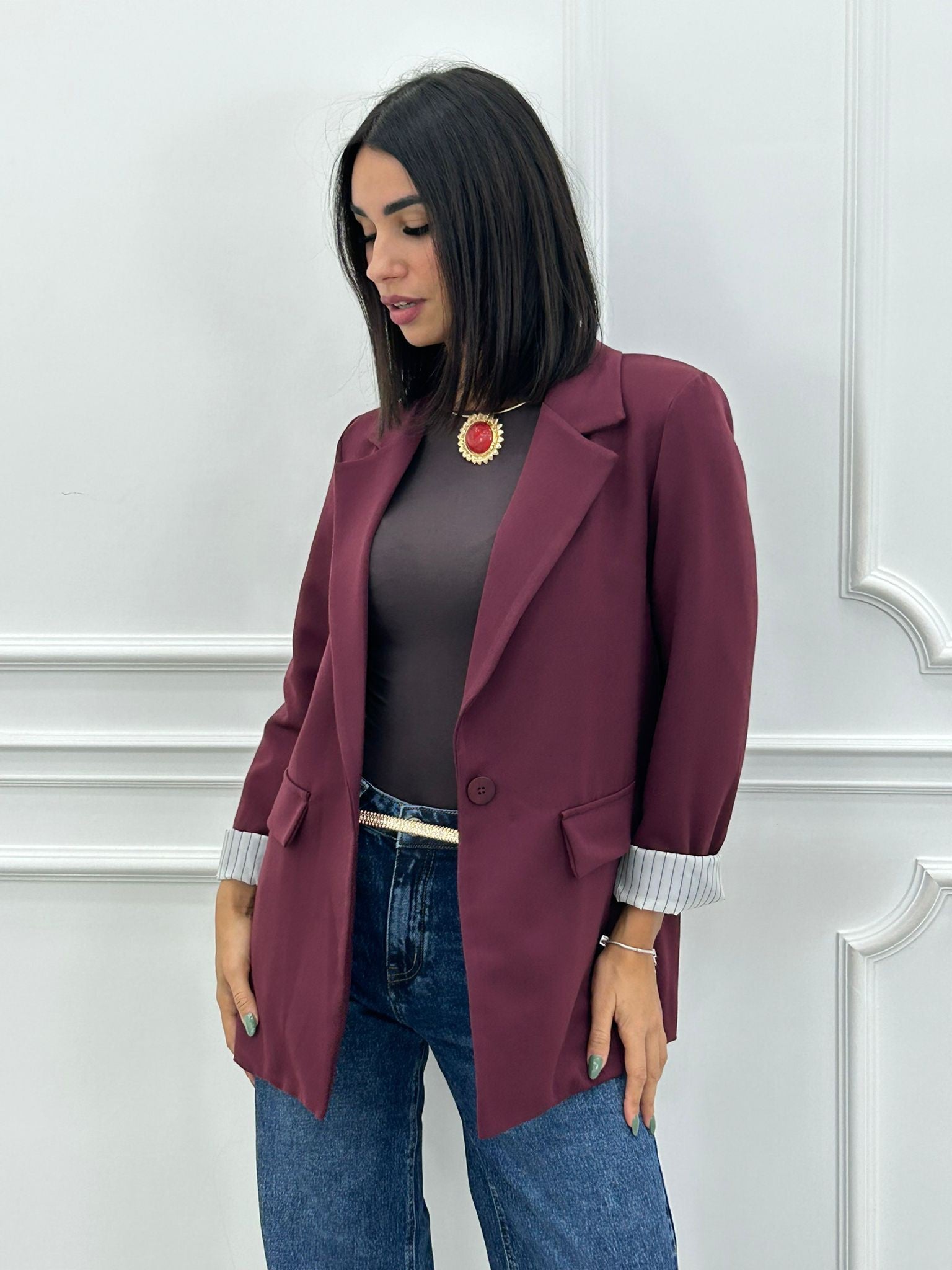 GIACCA VELVET STRIPE NEW AI26