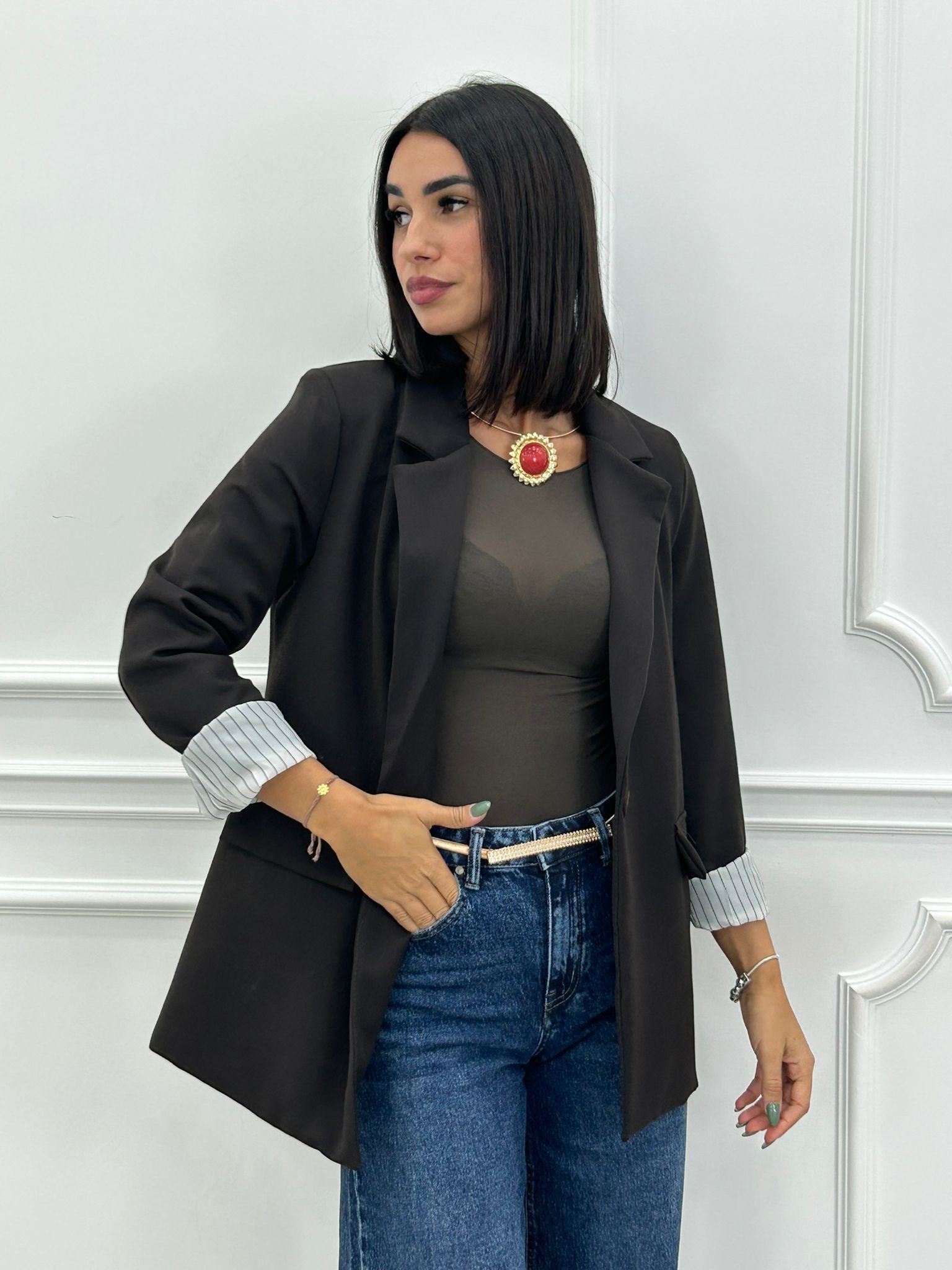 GIACCA VELVET STRIPE NEW AI26
