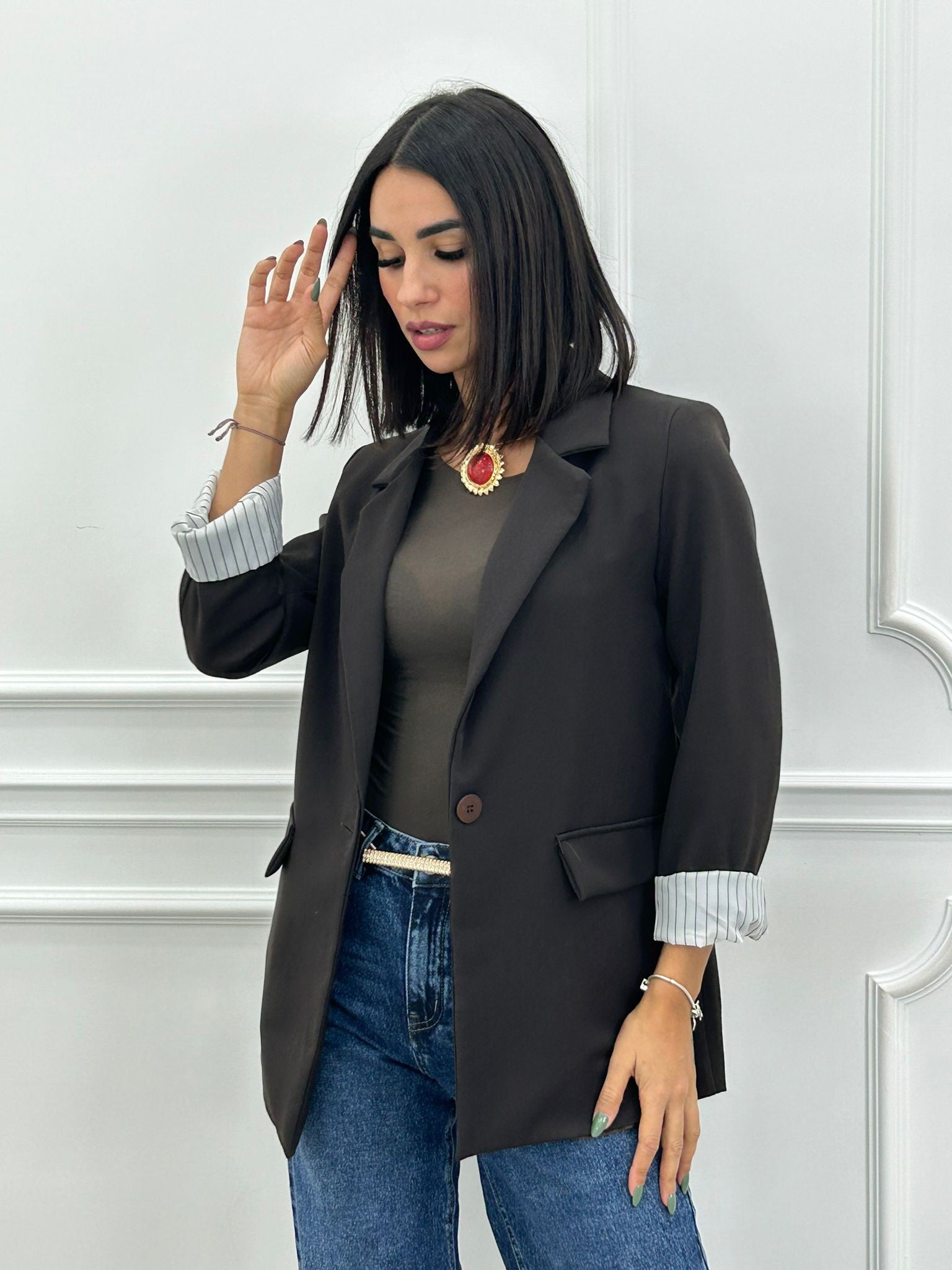 GIACCA VELVET STRIPE NEW AI26