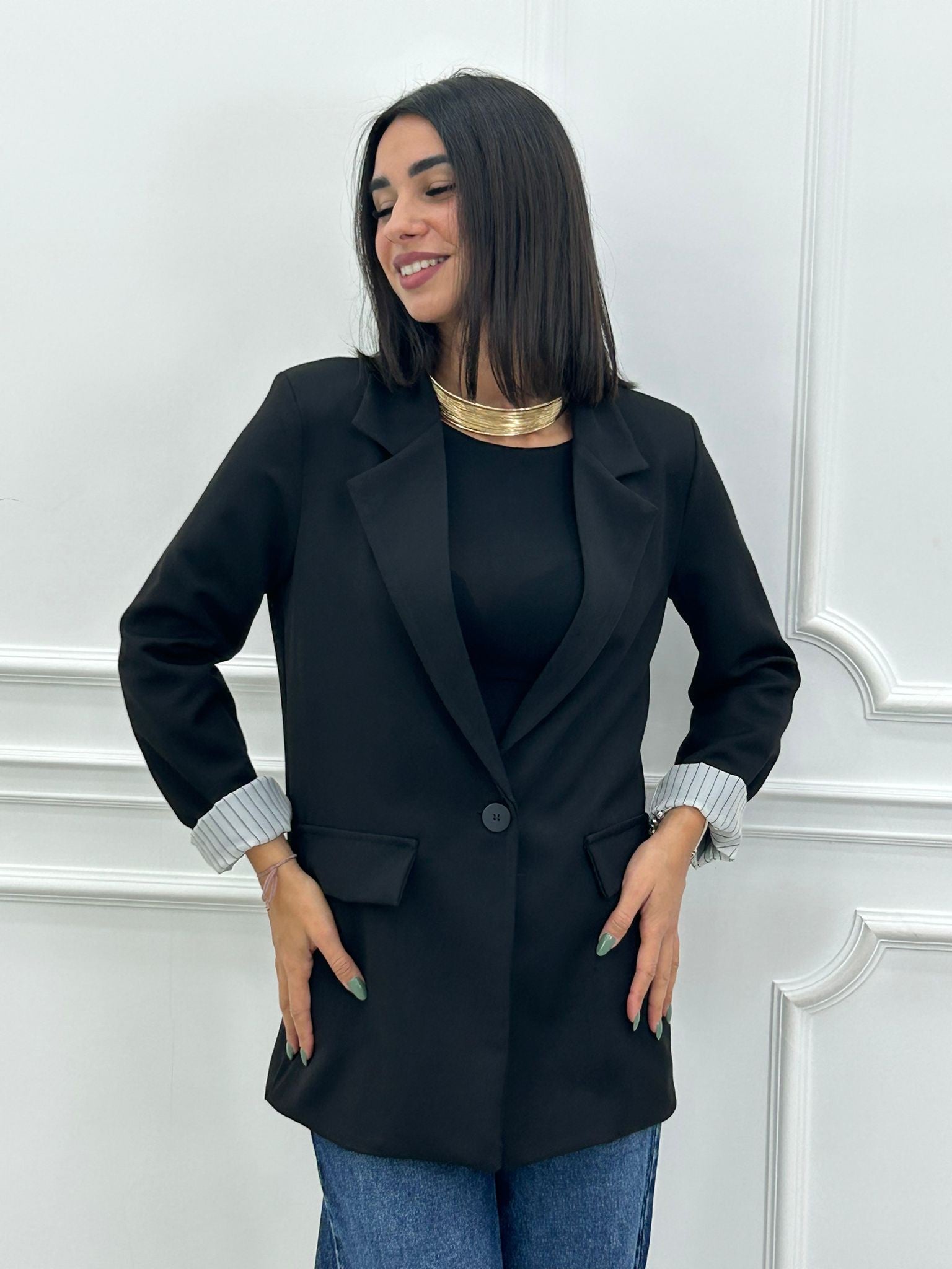 GIACCA VELVET STRIPE NEW AI26