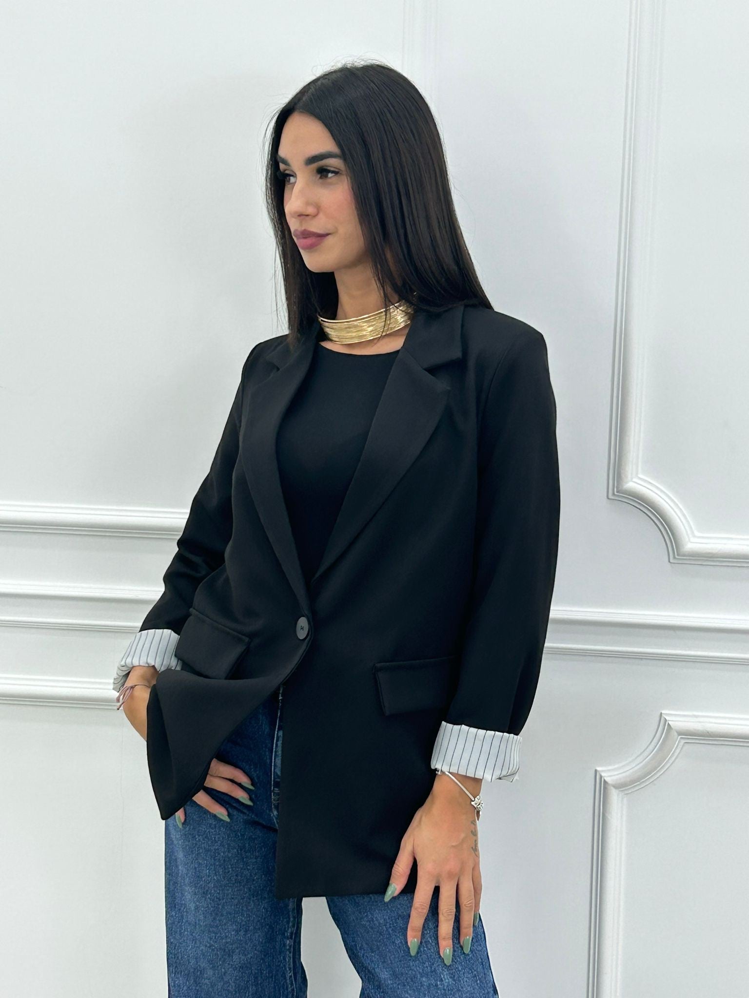 GIACCA VELVET STRIPE NEW AI26