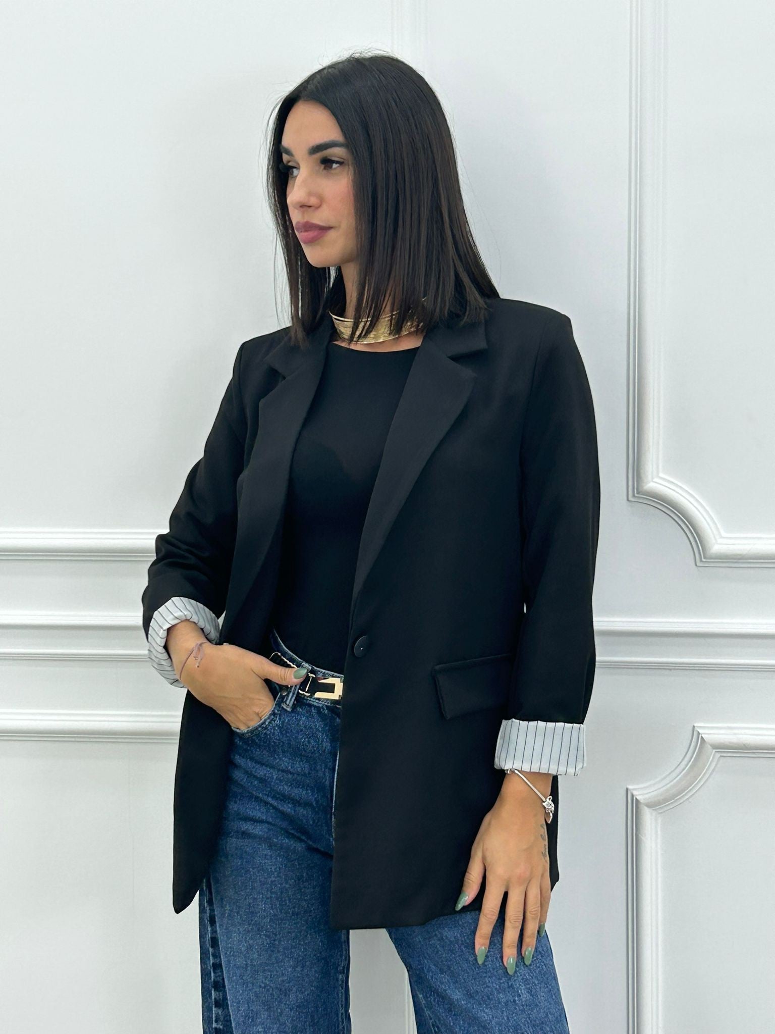 GIACCA VELVET STRIPE NEW AI26