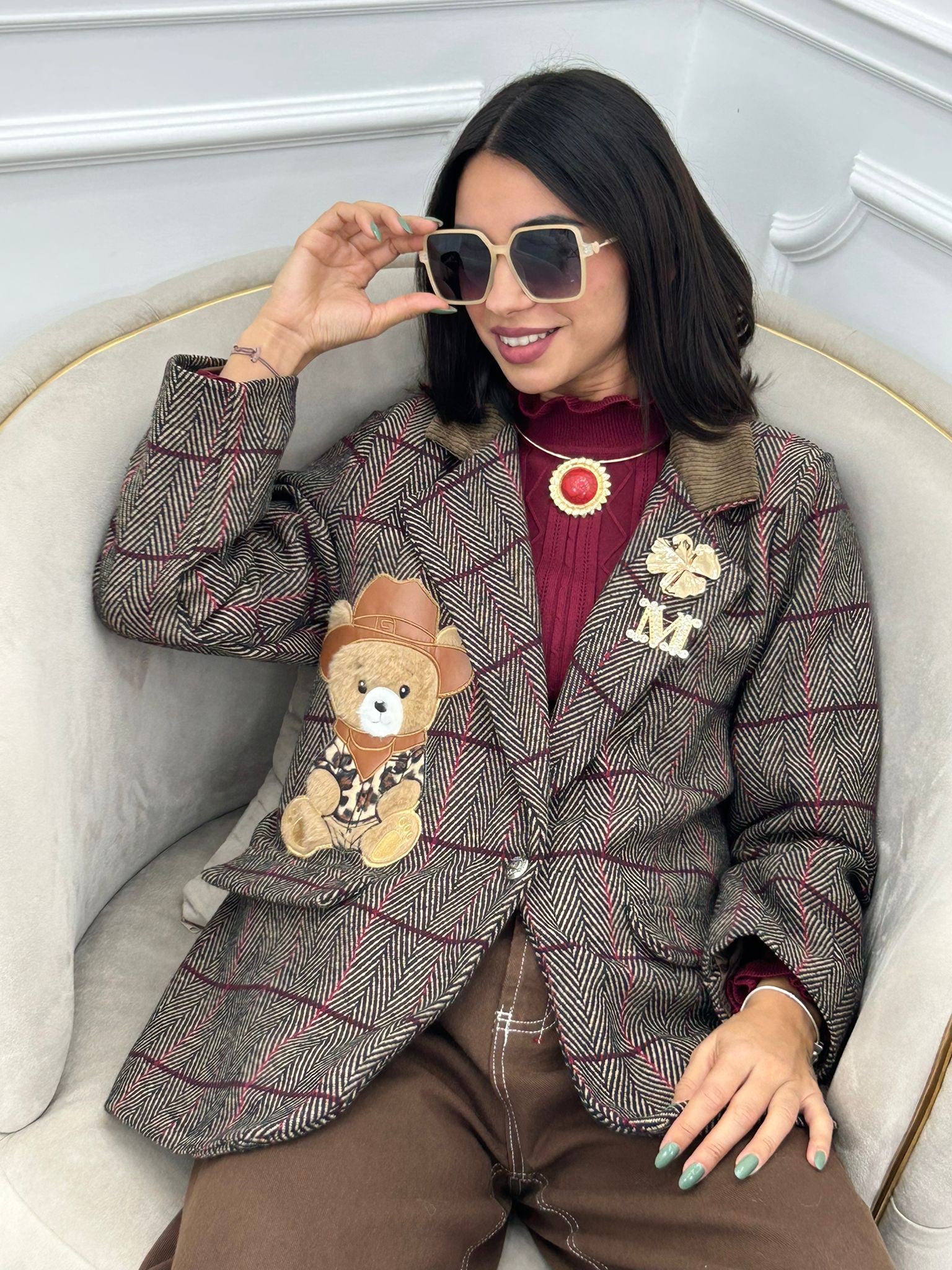 GIACCA TEDDY CON SPILLA NEW AI26