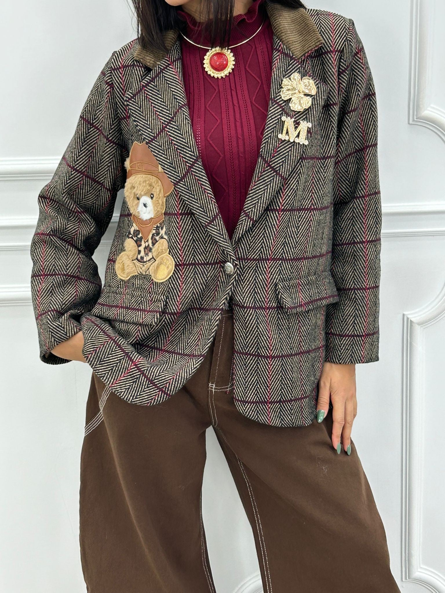 GIACCA TEDDY CON SPILLA NEW AI26
