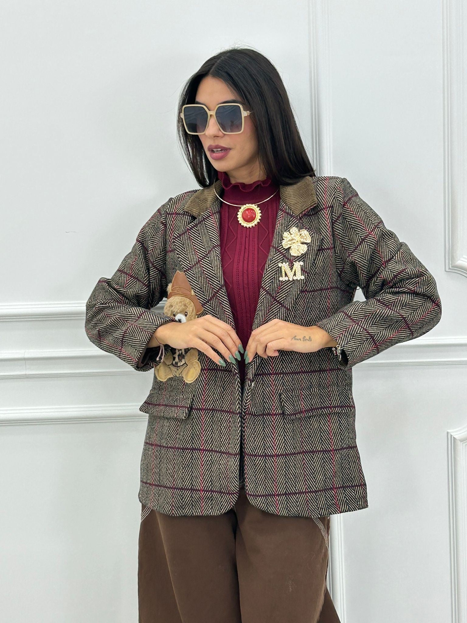 GIACCA TEDDY CON SPILLA NEW AI26