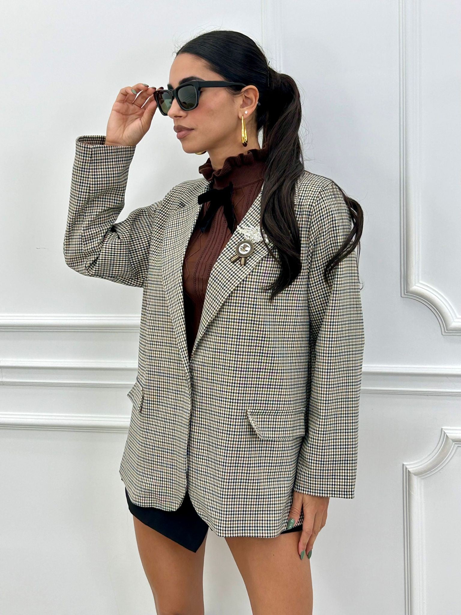 GIACCA OVERSIZE TARTAN NEW AI26