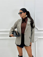 GIACCA OVERSIZE TARTAN NEW AI26