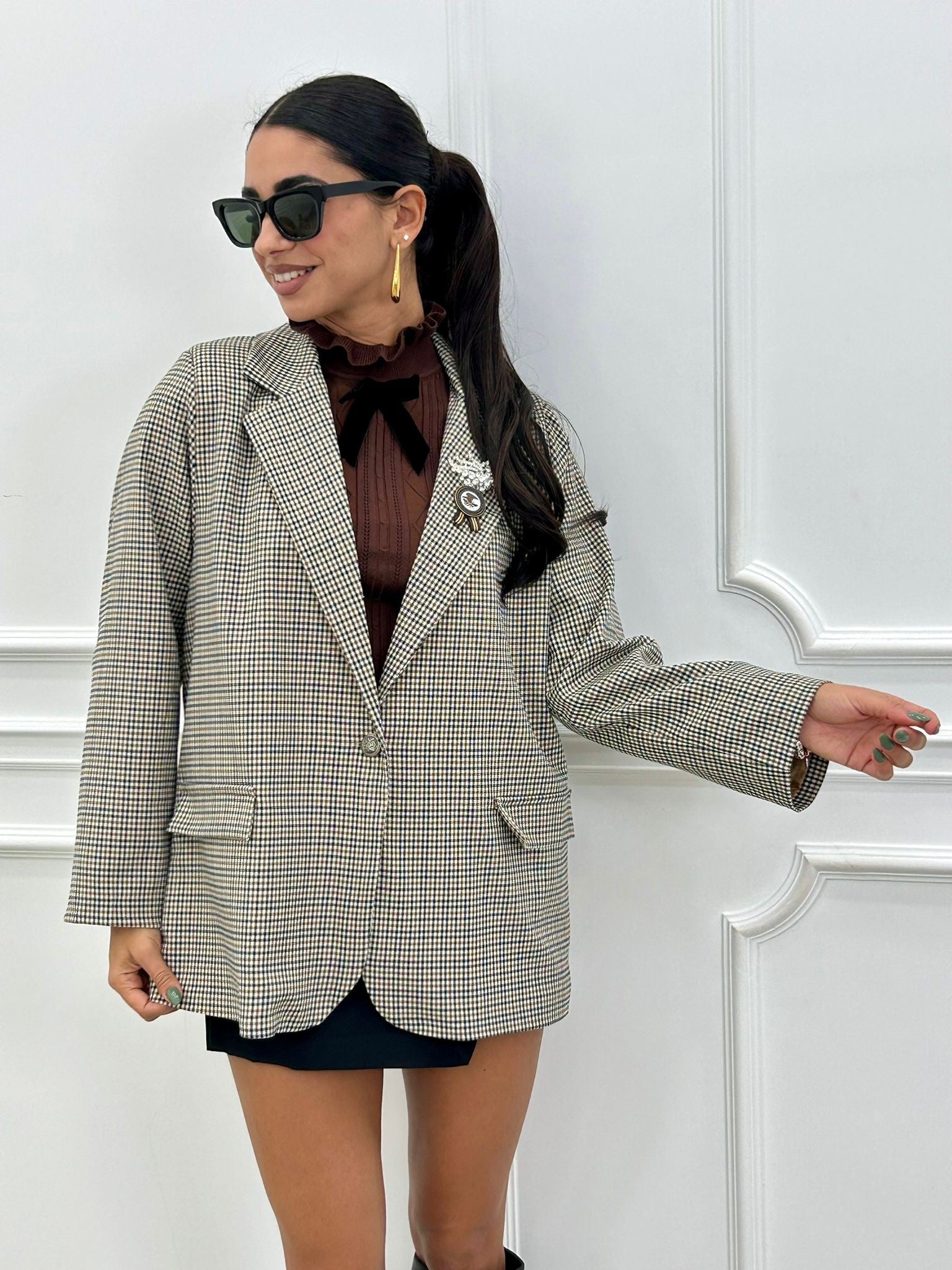 GIACCA OVERSIZE TARTAN NEW AI26