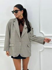 GIACCA OVERSIZE TARTAN NEW AI26