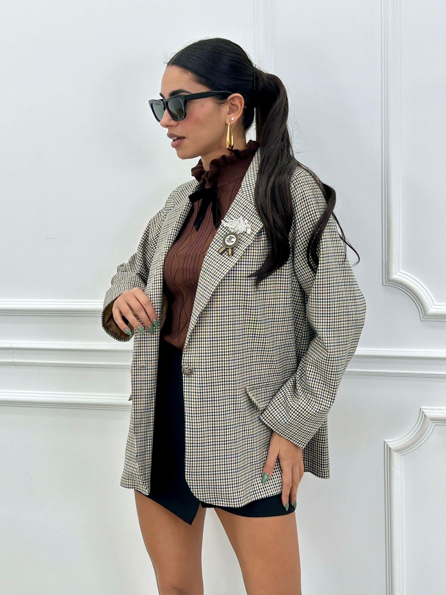 GIACCA OVERSIZE TARTAN NEW AI26