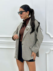 GIACCA OVERSIZE TARTAN NEW AI26