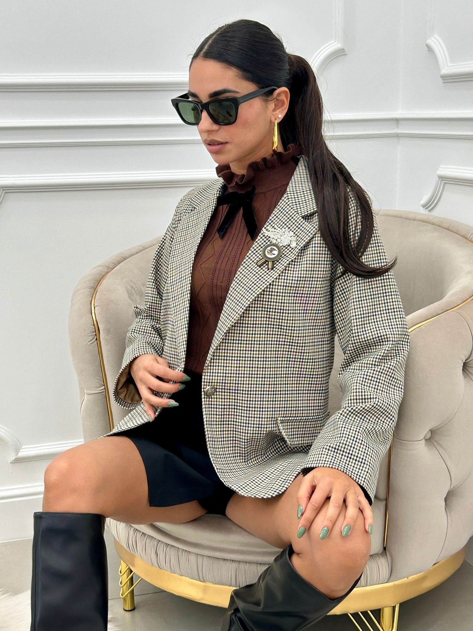 GIACCA OVERSIZE TARTAN NEW AI26
