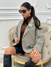 GIACCA OVERSIZE TARTAN NEW AI26