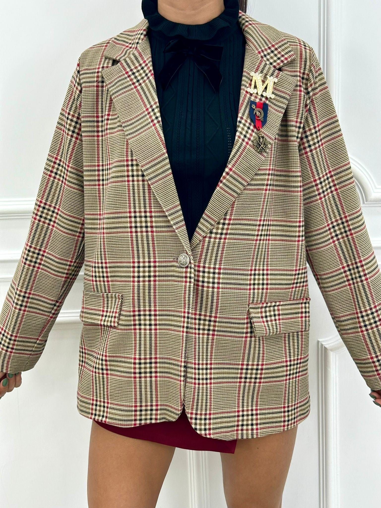 GIACCA OVERSIZE TARTAN NEW AI26