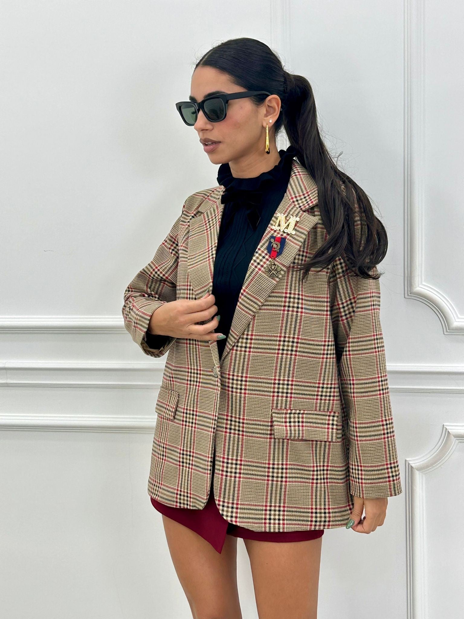 GIACCA OVERSIZE TARTAN NEW AI26