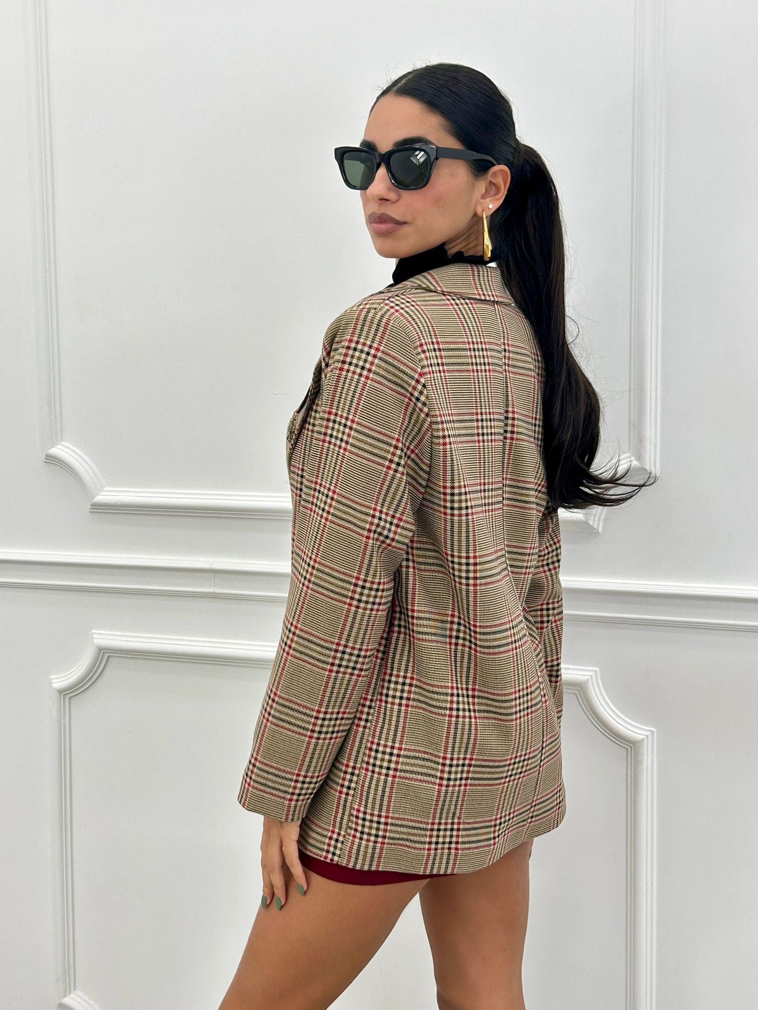 GIACCA OVERSIZE TARTAN NEW AI26