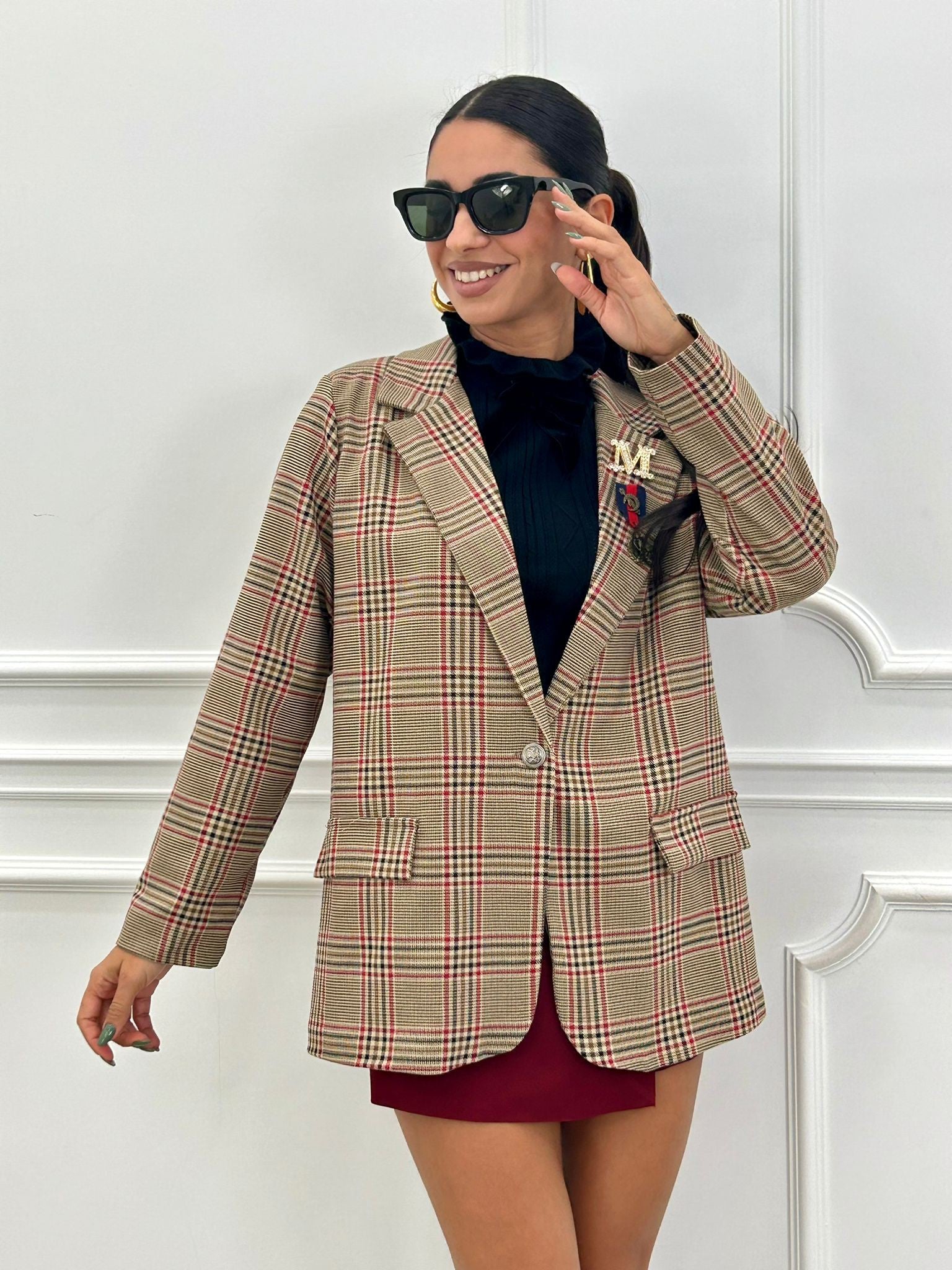 GIACCA OVERSIZE TARTAN NEW AI26