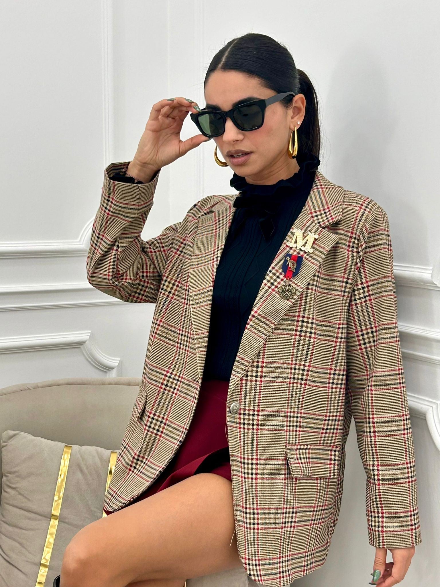 GIACCA OVERSIZE TARTAN NEW AI26