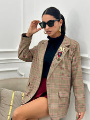 GIACCA OVERSIZE TARTAN NEW AI26
