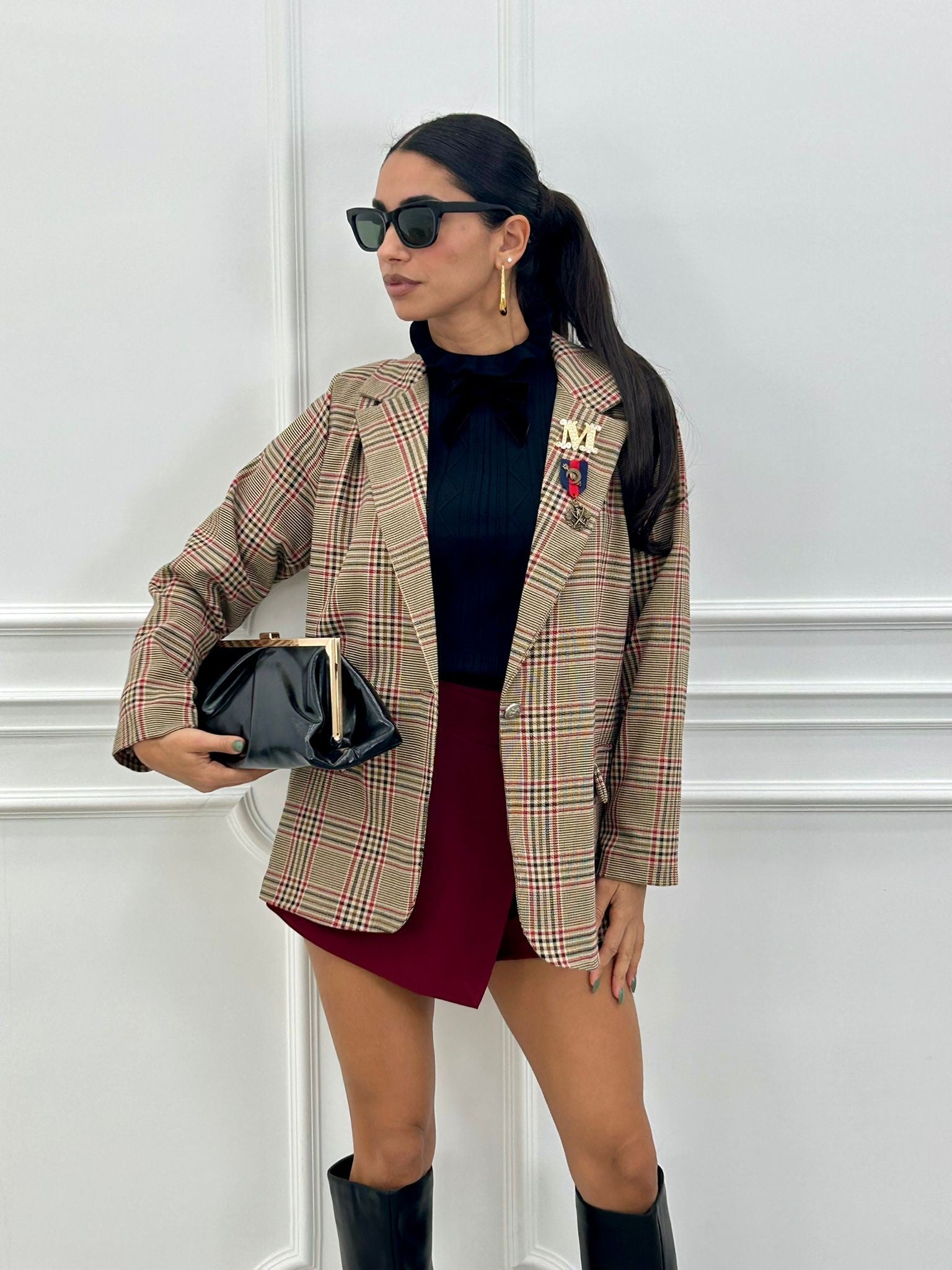 GIACCA OVERSIZE TARTAN NEW AI26
