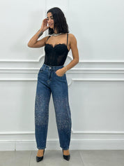 JEANS BALLOON STRASS NEW AI26