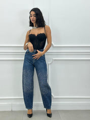 JEANS BALLOON STRASS NEW AI26