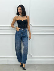 JEANS BALLOON STRASS NEW AI26