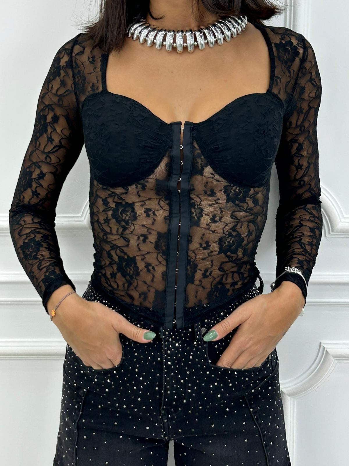 MAGLIA TRASPARENT LACE CHIC NEW AI26