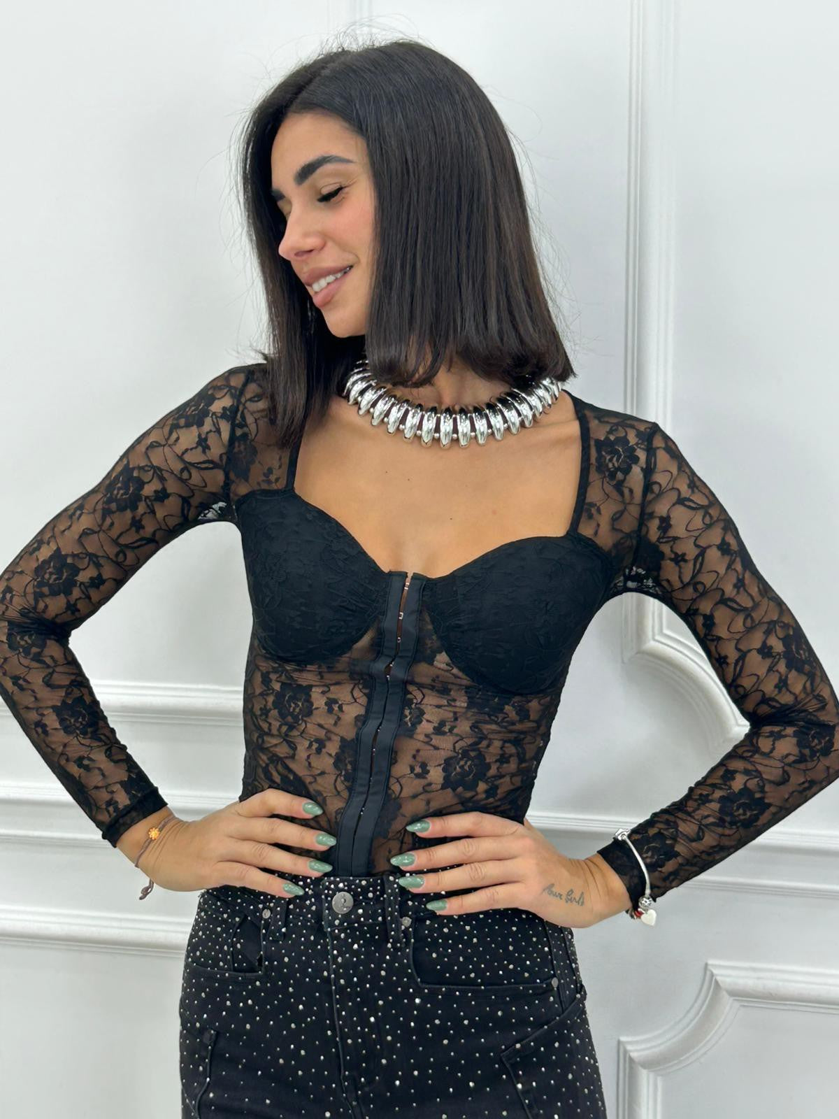 MAGLIA TRASPARENT LACE CHIC NEW AI26