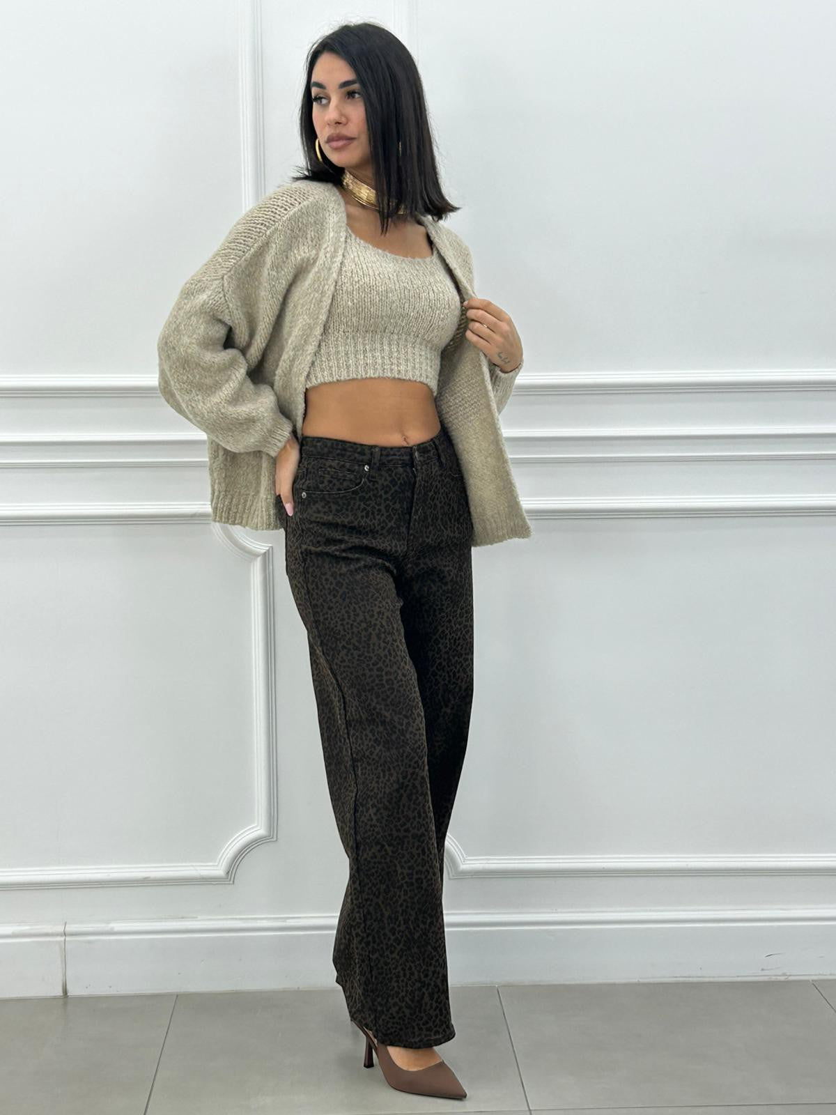 JEANS LEOPARD PRINT NEW AI26