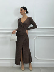 DRESS CRYSTAL DRAPED NEW AI26