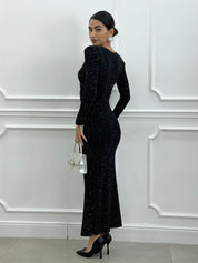 DRESS CRYSTAL DRAPED NEW AI26