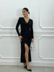 DRESS CRYSTAL DRAPED NEW AI26