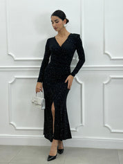 DRESS CRYSTAL DRAPED NEW AI26