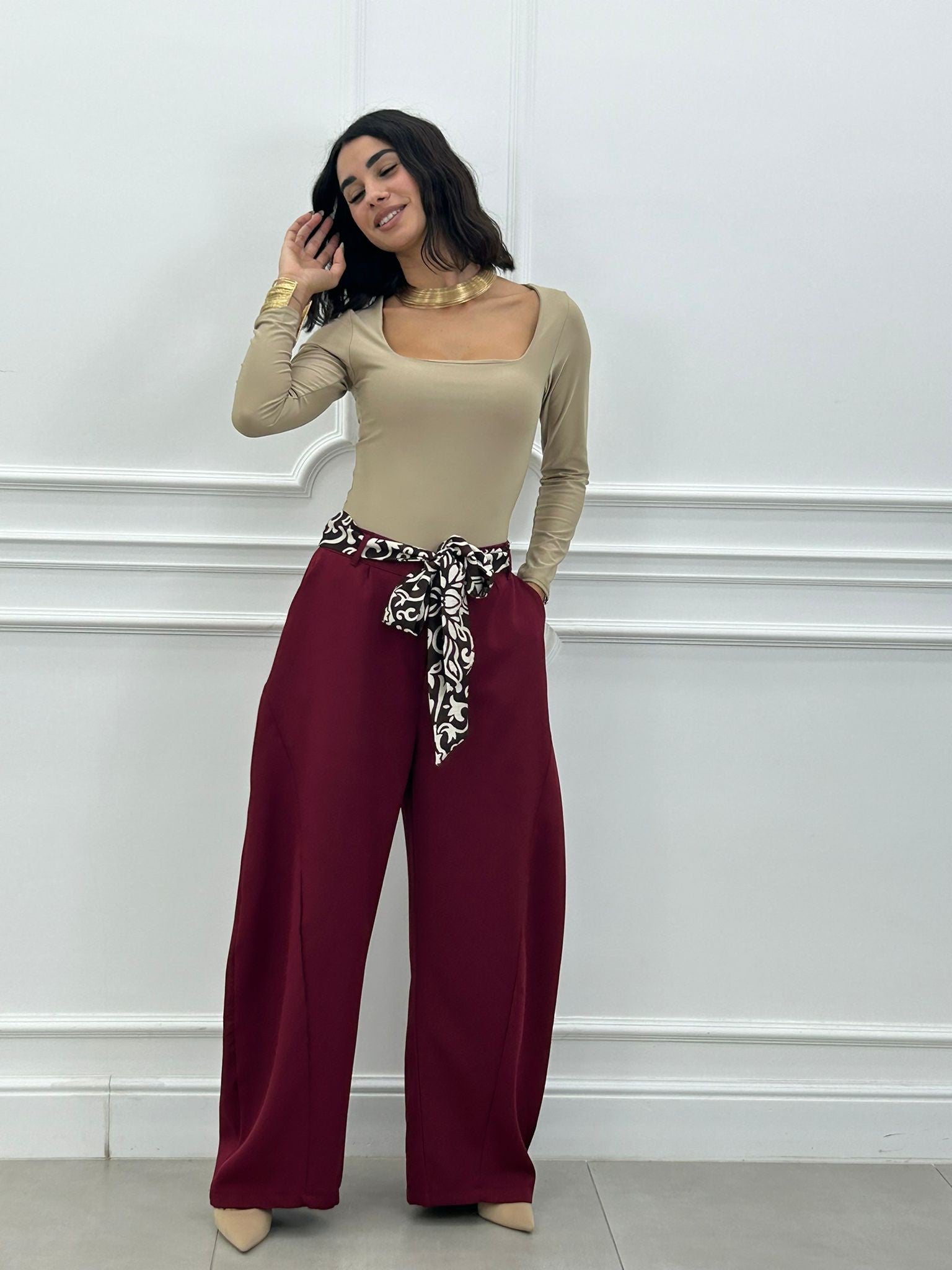 BALLOON PANTS CON FOULARD NEW AI26