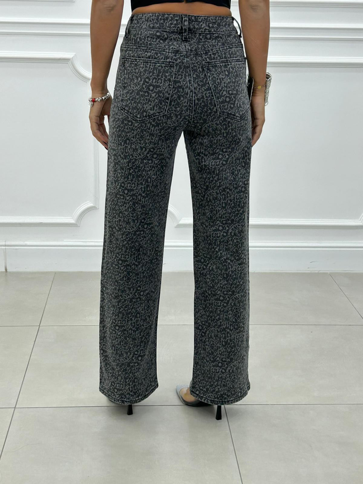 JEANS LEOPARD GREY NEW AI26