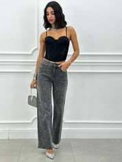 JEANS LEOPARD GREY NEW AI26